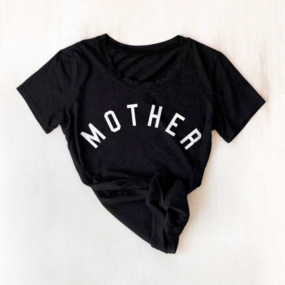 BRAND NEW WITH TAGS! Ford & Wyatt Women's MOTHER Tee - XS /S Black + White - Picture 1 of 5